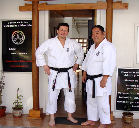 Sensei Fernando Soto junto a Sensei Fumio Demura